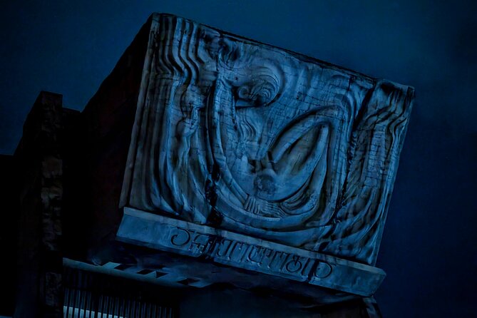 Brutal Tbilisi — Night Edition: Dark Side of Soviet Architecture - Chronicles of Georgia: monumental stone above Tbilisi Sea