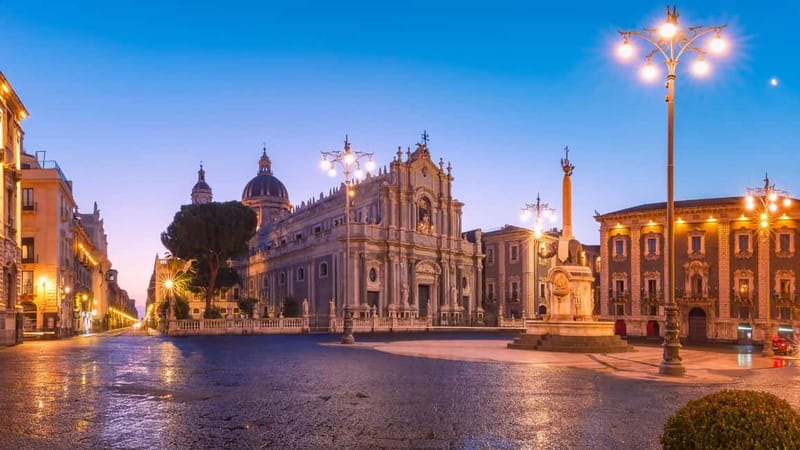 Catania Ghost Tour: Legends and Tastings Under Mount Etna - Piazza Mazzini brings the first taste
