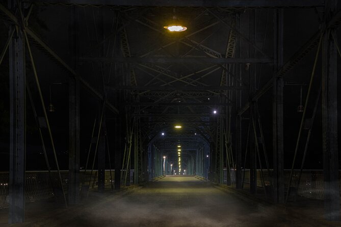 Chattanooga Crypts and Chills Ghost Tour - Walnut Street Bridge after dark