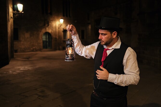 Dark History and Legends Night Walk of Gothic Quarter - Pont del Bisbe and the narrow cobbled lanes