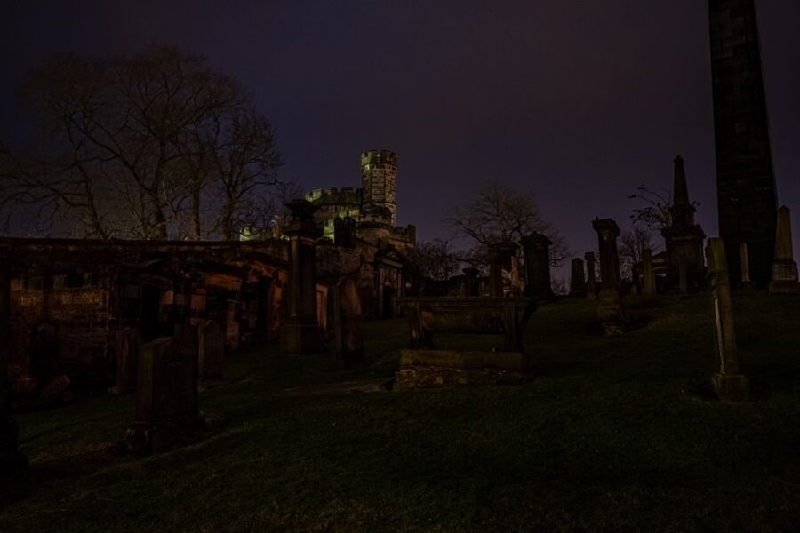 Edinburgh: Dark Secrets of the Old Town Ghost Walking Tour - Old Calton Cemetery and the views from Calton Hill