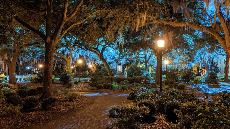 Fraidy Cat Ghost Tour - Family Fun in Haunted Savannah - Wright Square and stories with a local point of view