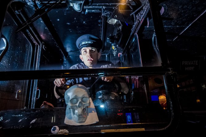 Ghost Bus Tour of Edinburgh - A vintage bus with a dark Edinburgh script
