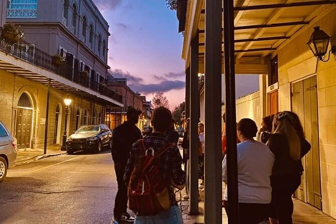 Ghost Tour and Haunted Pub Crawl Party with Free Shot - Andrew Jackson Hotel and the French Quarter after dark
