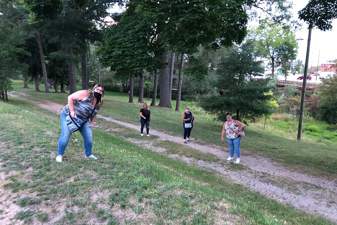Historical Ghost Lantern Tour Downtown Traverse City - The cemetery finale and hands-on equipment