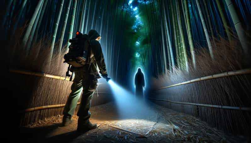 Kyoto: Ghost Tour - Legends, Dark Tales, Bamboo Forest Night - Crossing Arashiyama after sunset