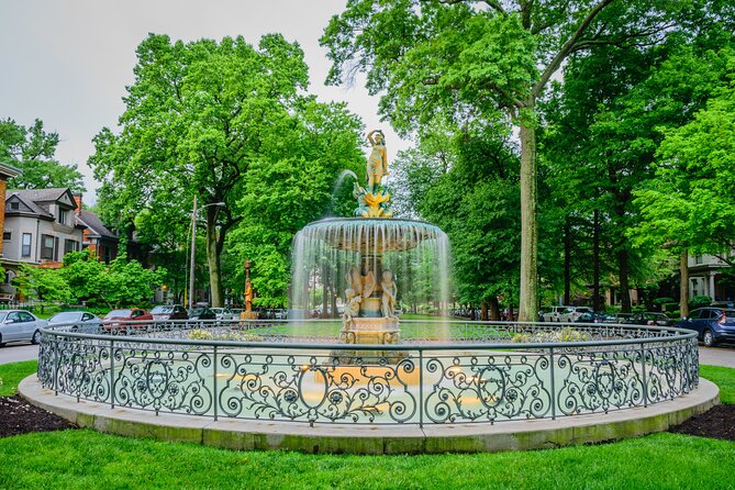 Old Louisvilles Famous Ghosts Smartphone Guided Walking Tour - St. James Court Fountain adds a darker turn