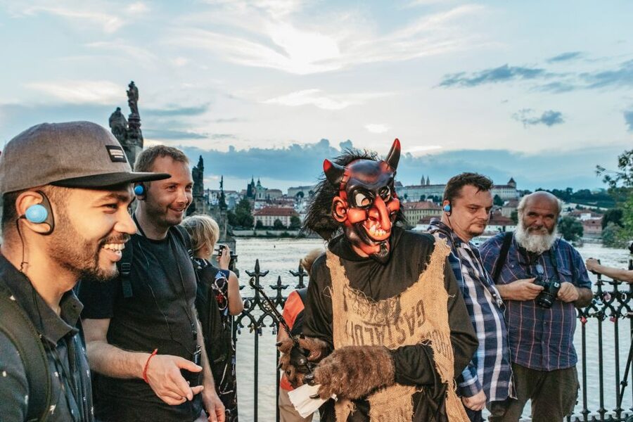 Prague: Ghost Walking Tour Where Legends Come To Life - The walk from Křižovnické náměstí to Old Town Square