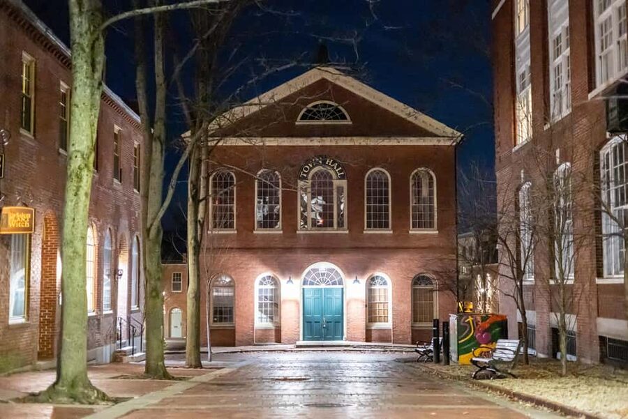 Salem Ghost Tours: Witches & Wicked Whispers - Salem Old Town Hall sets the tone