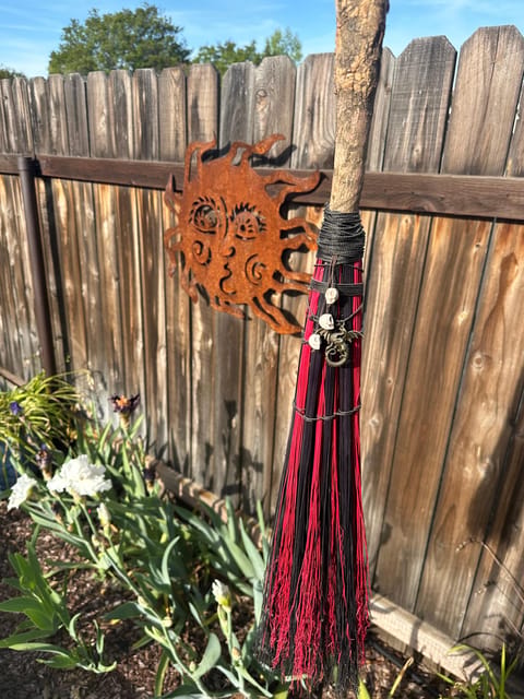 Salem, MA: Witch City Broom Making Workshop - Choosing broomcorn, colors, and charms