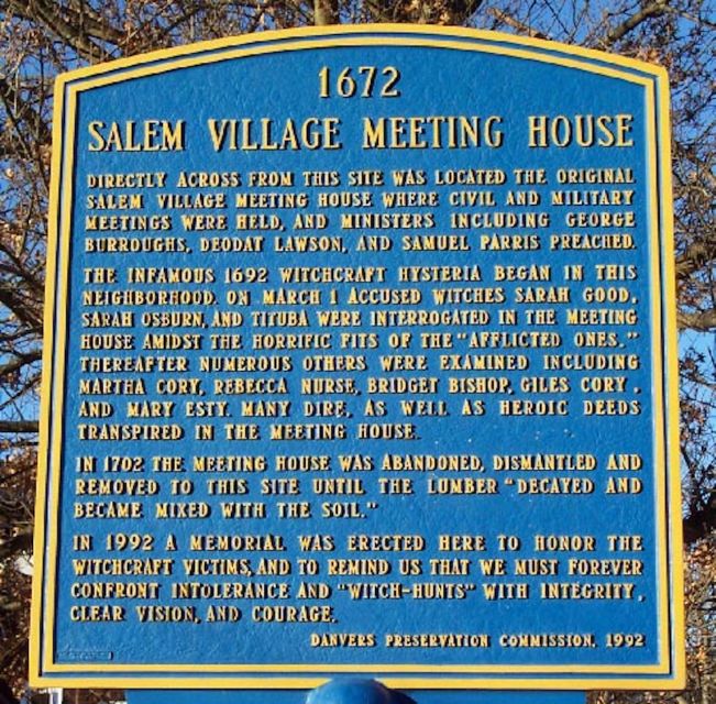 Salem Village Witch Hunt Walking Tour - Starting at the Training Field