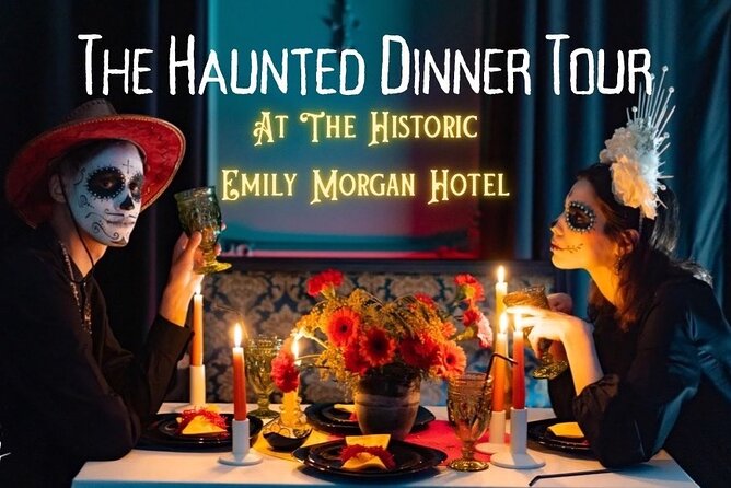 The Haunted Dinner Tour - Alamo Plaza after dark