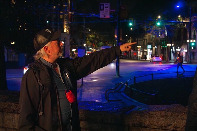 The Haunting of Vancouver Film Tour - Starting beneath the white beam at the Vancouver Art Gallery