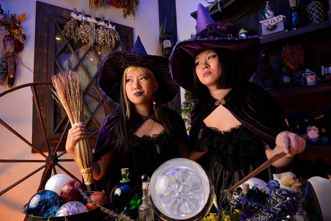 Witch Costume Photo Shoot - Witch Cottage theatrical set - Quick takeaways